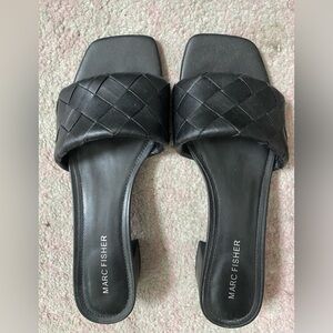 Marc Fisher Black Block Heels—Size 8